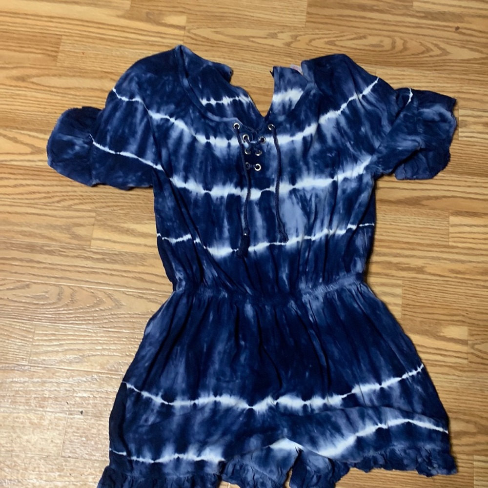 Blue and white Romper